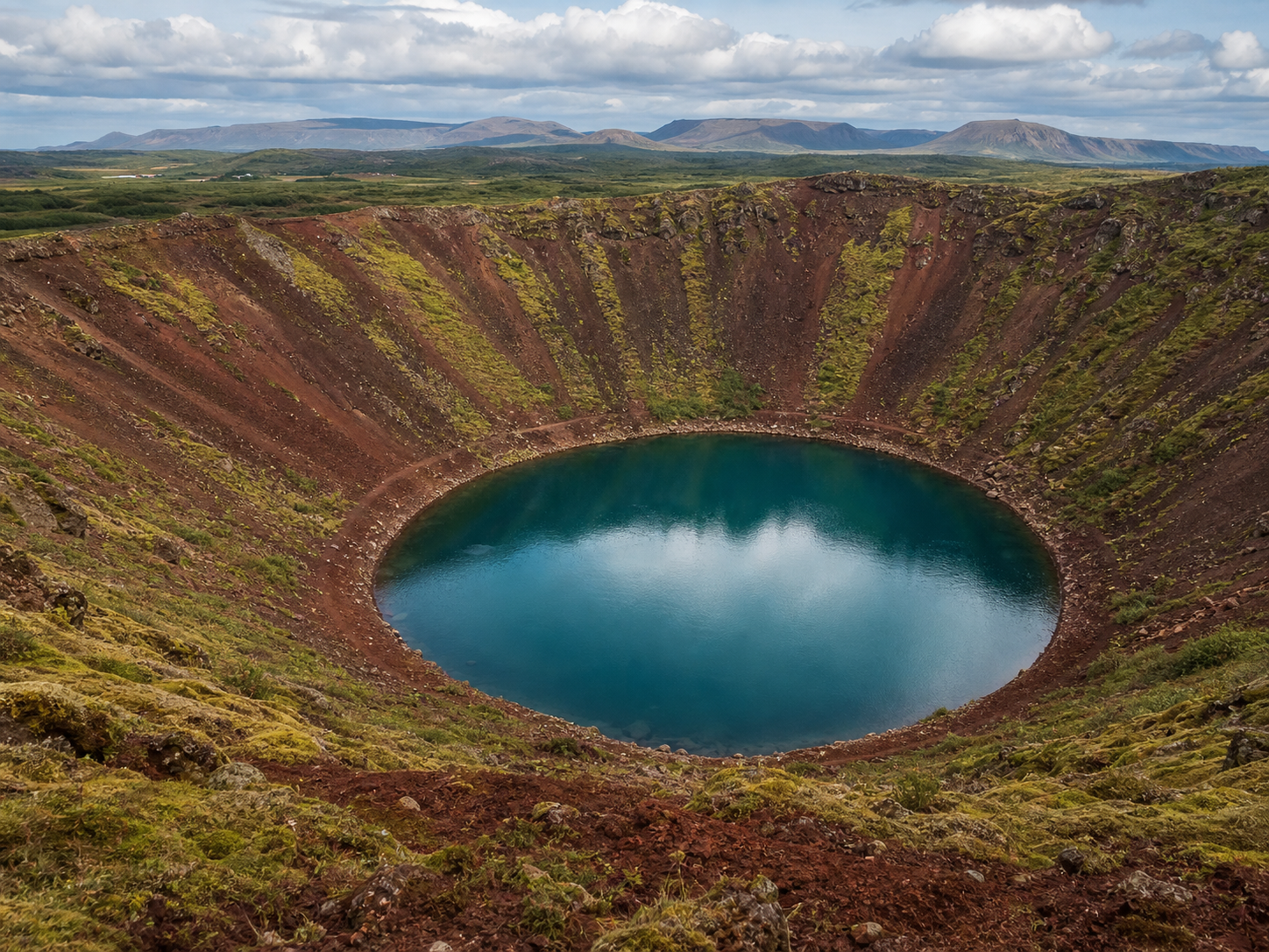 當季的 火口湖 Kerið